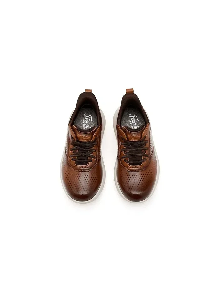 Кроссовки с эластичной шнуровкой Fleet Perf Toe Florsheim Kids — изображение 2 из 4, коричневый