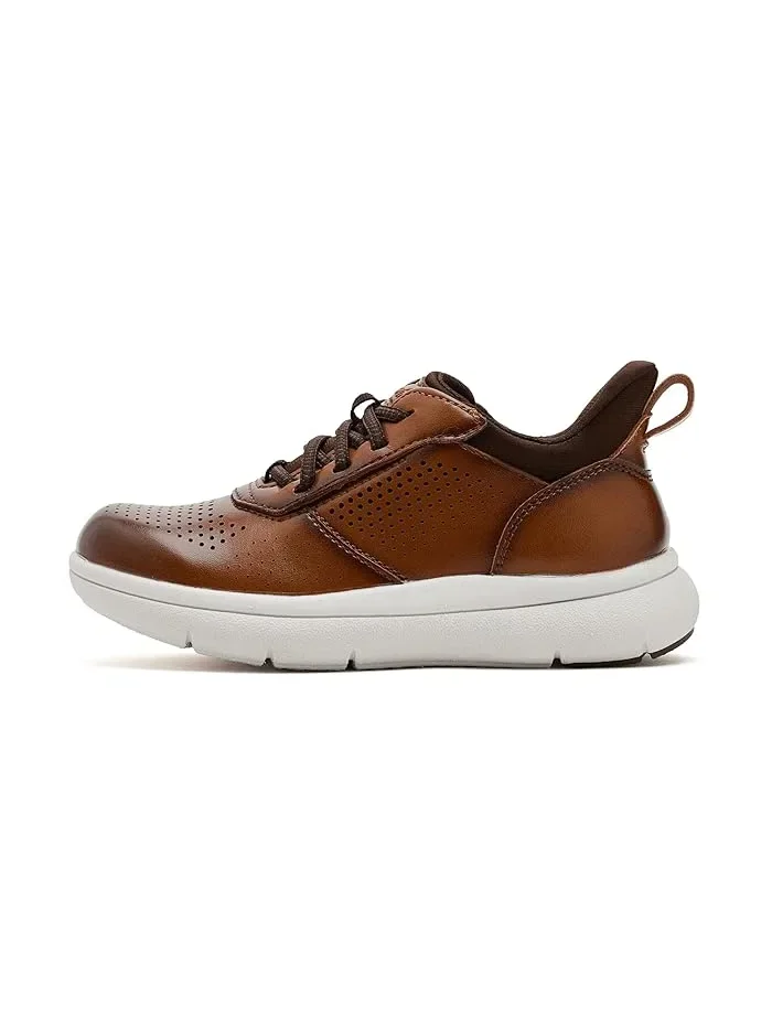 Кроссовки с эластичной шнуровкой Fleet Perf Toe Florsheim Kids — изображение 4 из 4, коричневый
