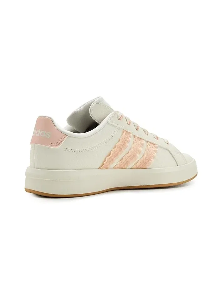 Кроссовки на шнуровке Grand Court 3.0 Adidas — изображение 3 из 4, белый/розовый