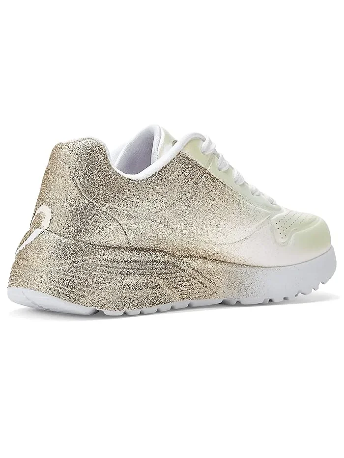 Кроссовки с принтом Skechers Uno Lite Heartdust SKECHERS KIDS — изображение 3 из 4, белый/золотистый