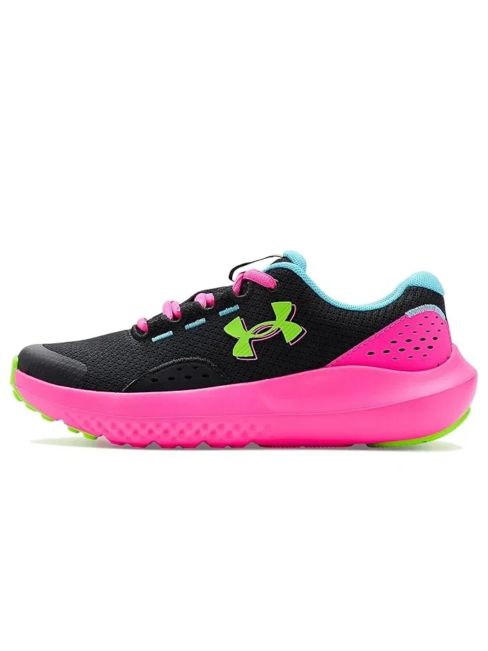 Кроссовки детские Surge 4 Under Armour Kids — изображение 4 из 4, черный/синий/зеленый