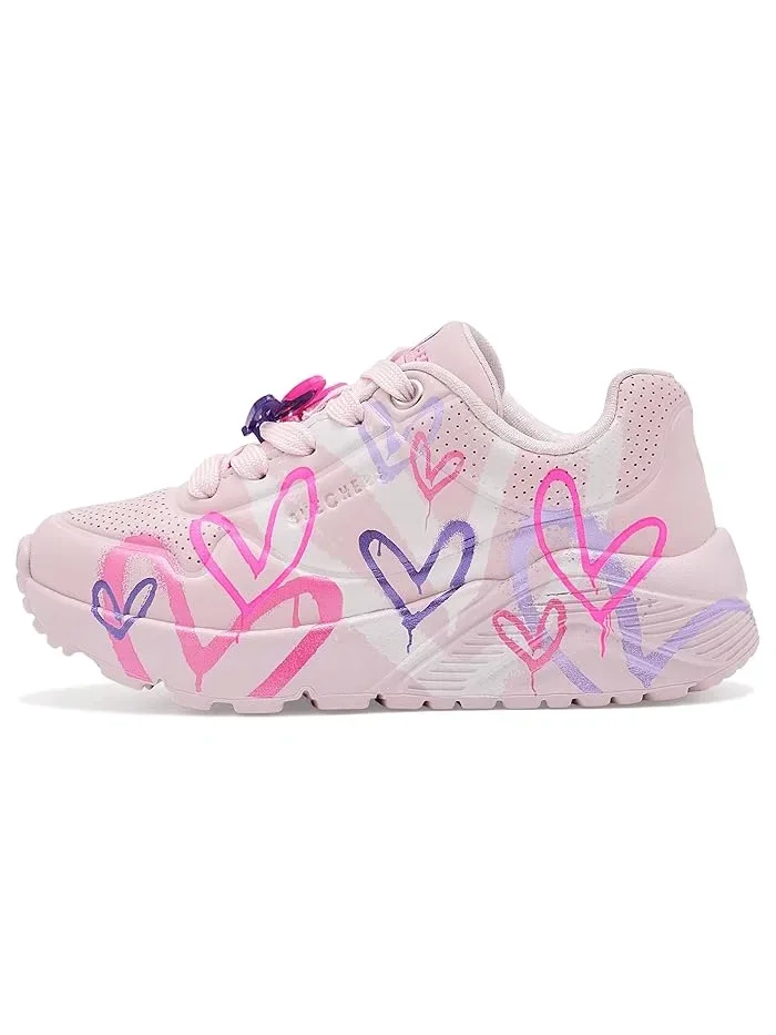 Кроссовки с принтом сердец Uno Lite Skechers Kids — изображение 4 из 4, синий/мульти
