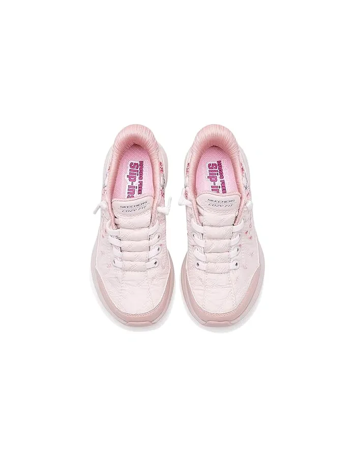 Кроссовки с цветочным дизайном Hands Free Slip-Ins Contour Foam Gentle Bloom SKECHERS KIDS — изображение 2 из 4, розовый