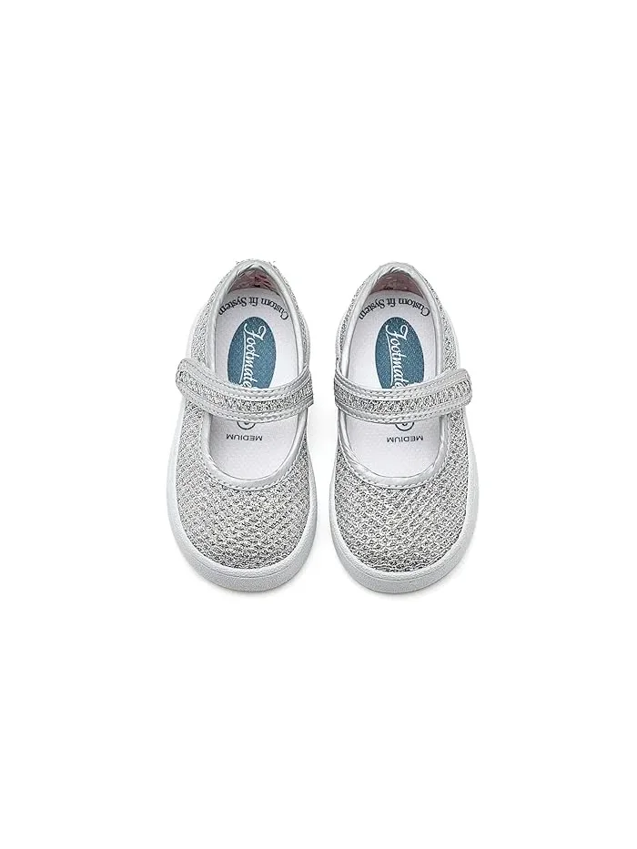 Кроссовки Mary Jane с блестками Amy FootMates — изображение 2 из 4, серебряный