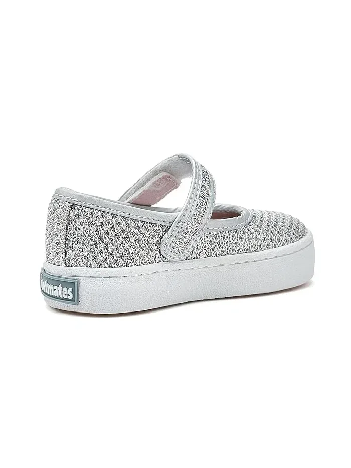Кроссовки Mary Jane с блестками Amy FootMates — изображение 3 из 4, серебряный