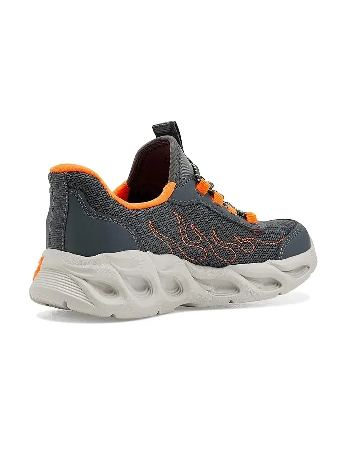Кроссовки со светящимися вставками Thermo-Flash 2.0 SKECHERS KIDS — изображение 3 из 4, темно-серый/оранжевый