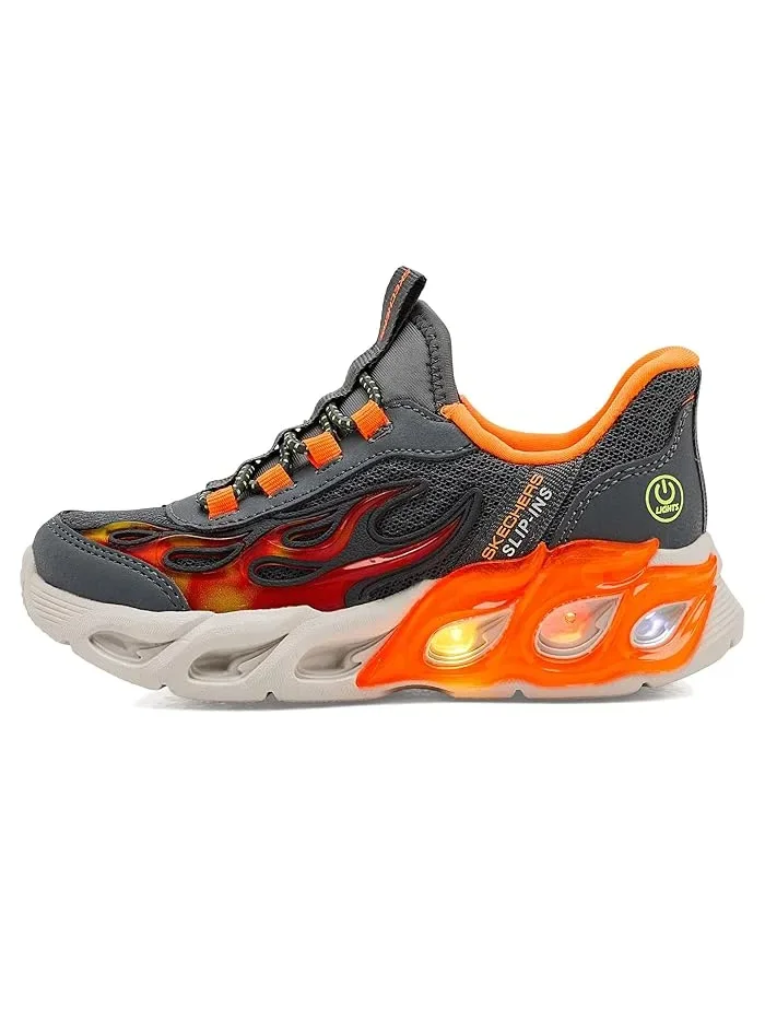 Кроссовки со светящимися вставками Thermo-Flash 2.0 SKECHERS KIDS — изображение 4 из 4, темно-серый/оранжевый