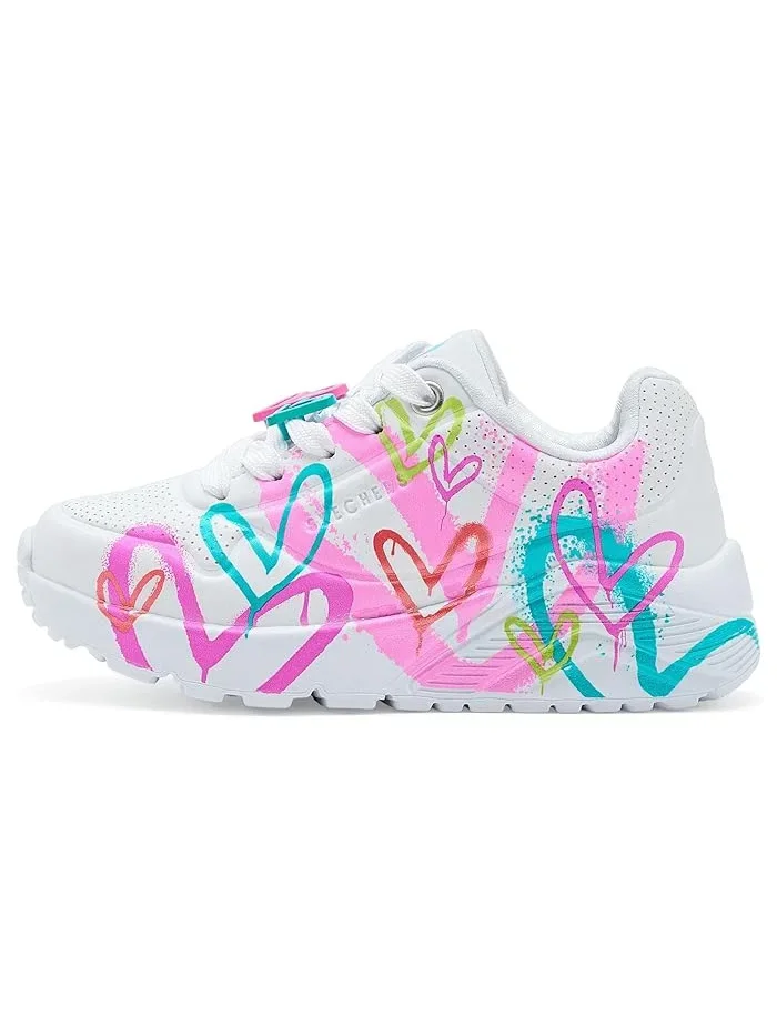 Кроссовки с принтом сердец Skechers X James Goldcrown-Uno Lite Flutter Hearts — изображение 4 из 4, белый/мульти