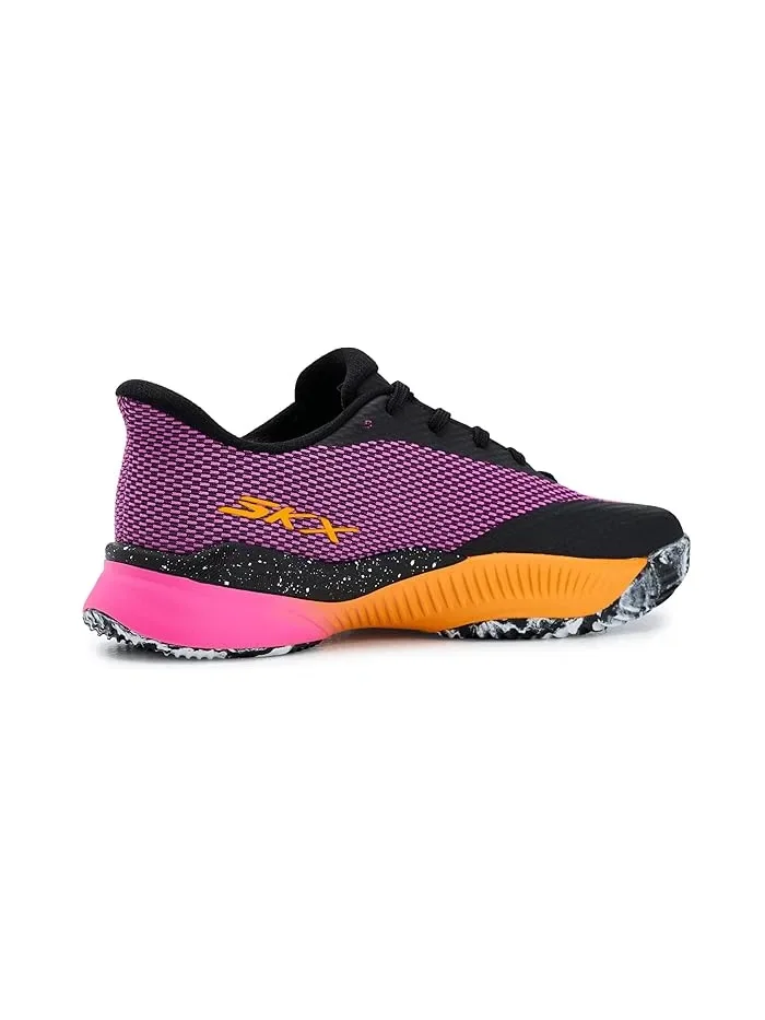 Кроссовки теннисные Hands Free Slip-ins State Champ SKECHERS — изображение 3 из 4, черный/розовый