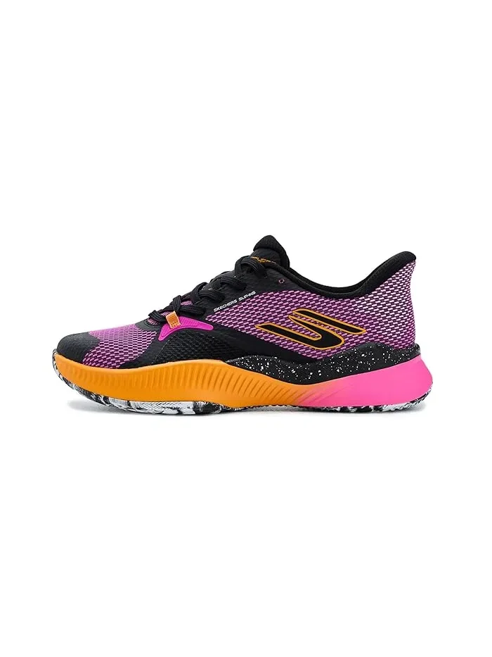 Кроссовки теннисные Hands Free Slip-ins State Champ SKECHERS — изображение 4 из 4, черный/розовый