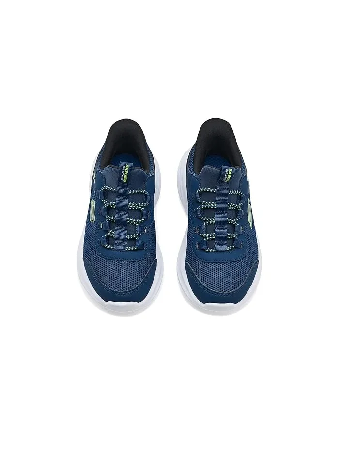 Кроссовки с технологией Hands Free Slip-Ins Bounder Pro 404208L SKECHERS KIDS — изображение 2 из 4, темно-синий