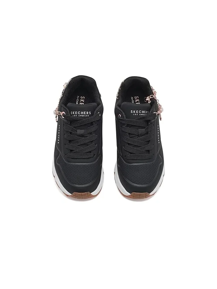 Кроссовки с леопардовым принтом Uno Gen1 SKECHERS KIDS — изображение 2 из 4, черный