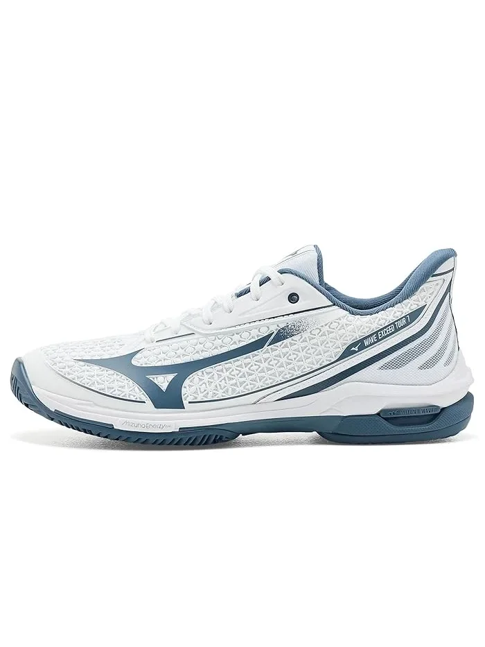 Кроссовки для тенниса Wave Exceed Tour 7 CC Mizuno — изображение 4 из 4, белый/синий