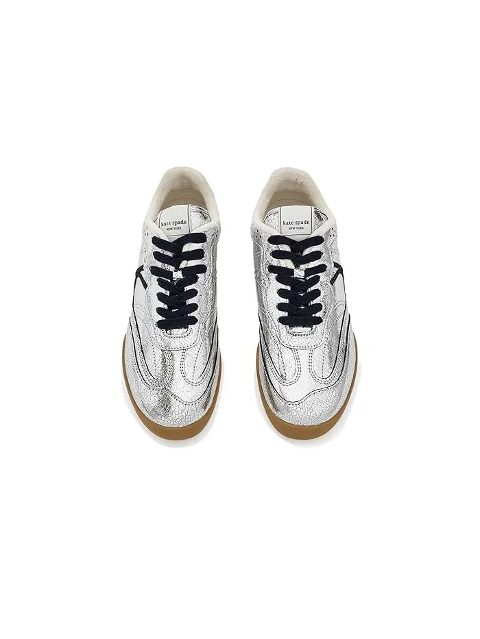 Кроссовки кожаные Ks Drift Sneakers Kate Spade New York — изображение 2 из 4, серебристый/темно-синий
