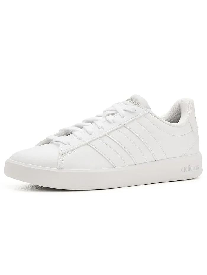 Кроссовки Grand Court Adidas — изображение 1 из 4, белый/белый/металлик