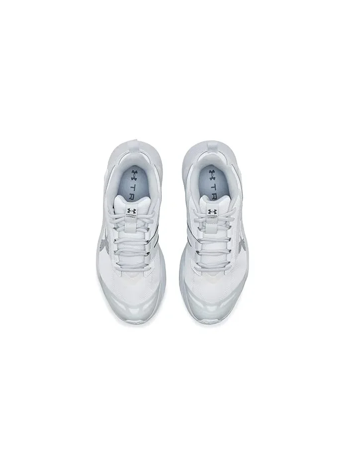 Кроссовки тренировочные Charged Commit Trainer 5 Under Armour — изображение 2 из 4, белый/серый