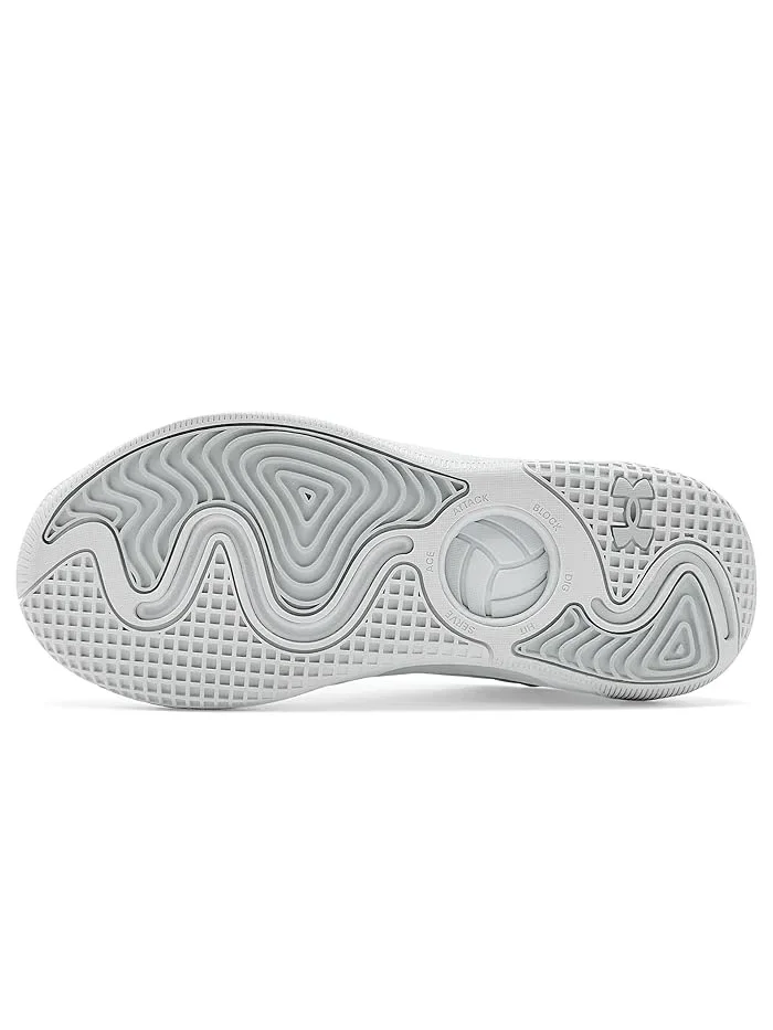 Кроссовки для волейбола Ace Low 2 Under Armour — изображение 4 из 4, белый/белый/серый