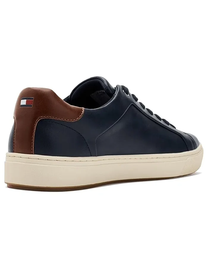 Кроссовки кожаные Idris Tommy Hilfiger — изображение 3 из 4, темно-синий/коньячный