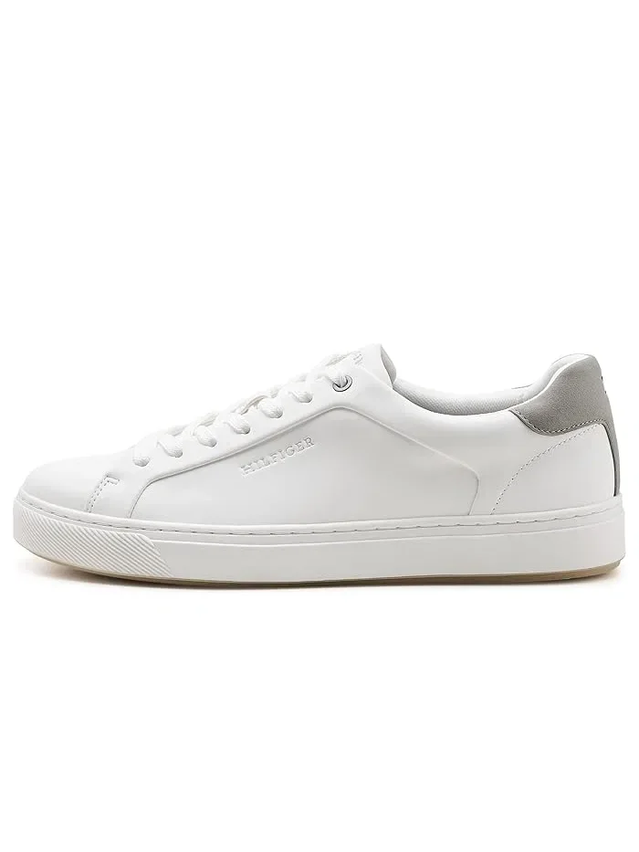 Кроссовки кожаные Idris Tommy Hilfiger — изображение 4 из 4, белый/серый