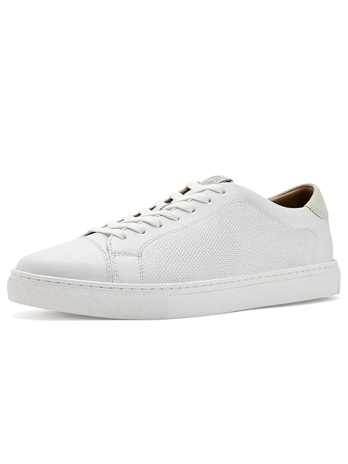 Кроссовки кожаные Luther Perfed Lace-To-Toe Johnston & Murphy Collection — изображение 1 из 4, белый