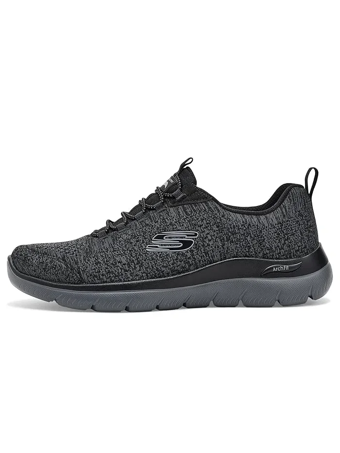 Кроссовки с блочной шнуровкой Arch Fit Summits SKECHERS — изображение 4 из 4, черный/темно-серый
