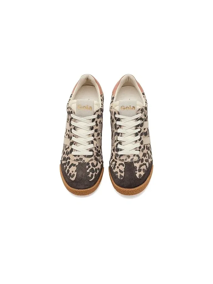 Кроссовки с леопардовым принтом Elan Safari Gola — изображение 2 из 4, золотистый