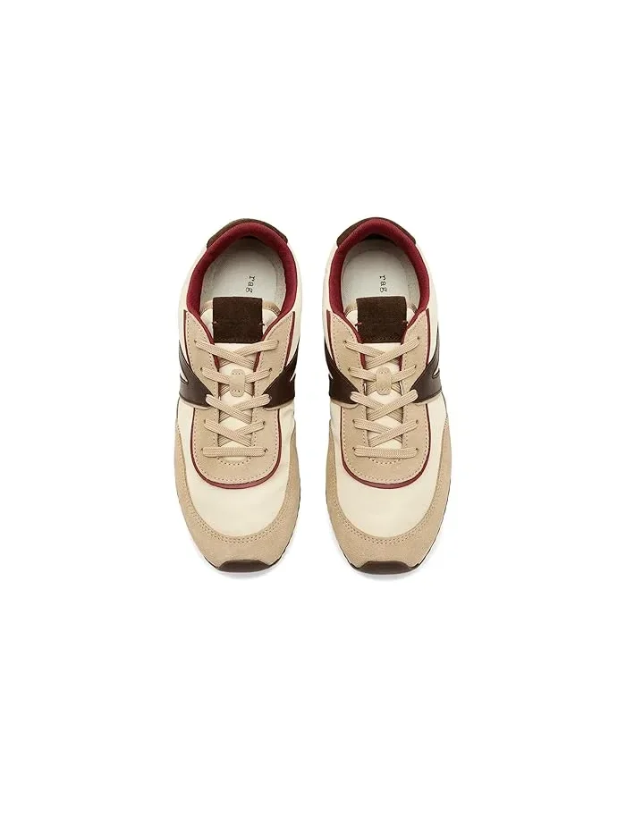 Кроссовки ретро кожа и замша Retro Trainer rag & bone — изображение 2 из 4, натуральный
