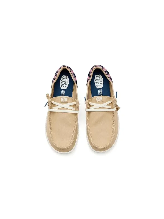 Кроссовки тканевые Wendy Funk Beach Woven Hey Dude — изображение 2 из 4, кремовый/мульти