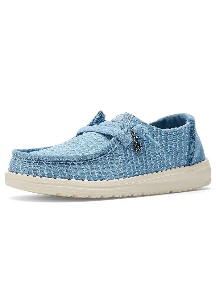Кроссовки Wendy Frayed Canvas Hey Dude — изображение 1 из 4, джинсовый синий