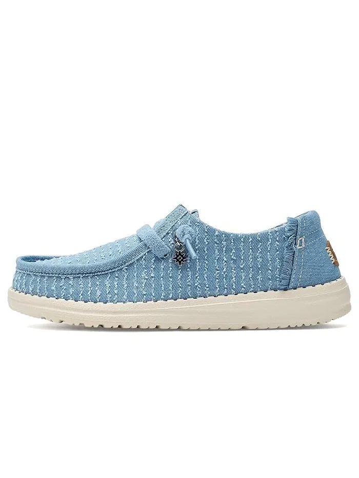Кроссовки Wendy Frayed Canvas Hey Dude — изображение 4 из 4, джинсовый синий