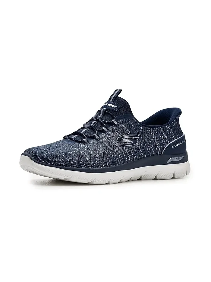Кроссовки Arch Fit Summits Hands Free Slip-Ins SKECHERS — изображение 1 из 4, темно-синий/серебристый