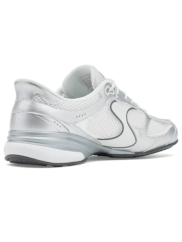 Кроссовки с технологией Hands Free Slip-Ins Exhilarate Metallic Dreams SKECHERS — изображение 3 из 4, белый/серебристый