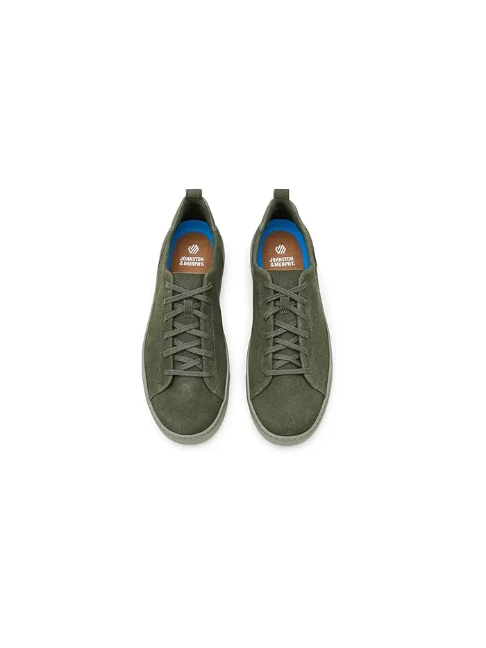 Кроссовки кожаные Ollie Lace-to-toe Johnston & Murphy, Sage Suede — изображение 2 из 4, серый