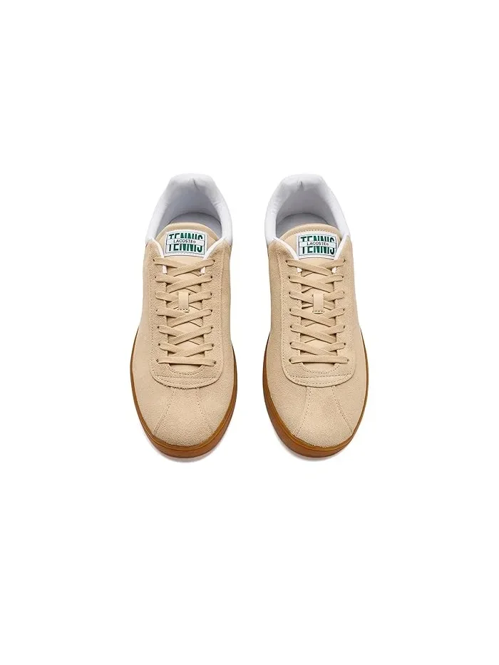 Кроссовки замшевые Baseshot Lacoste, Natural/Gum — изображение 2 из 4, бежевый