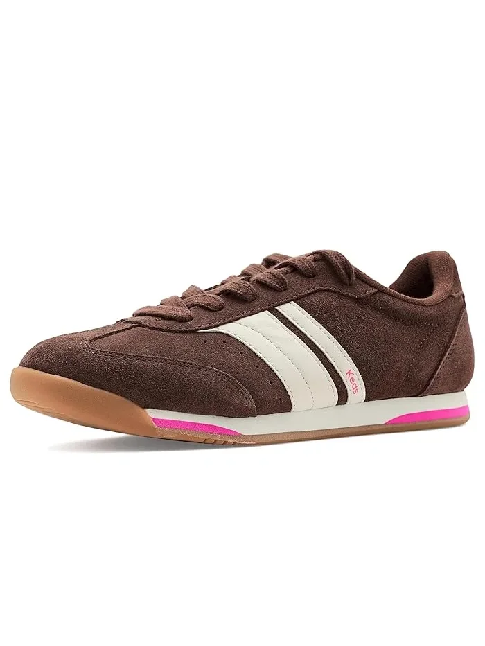 Кроссовки ретро Keds Revival Lace-Up, Chocolate/Egret Suede/Leather