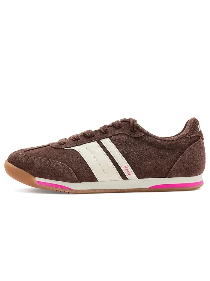 Кроссовки ретро Keds Revival Lace-Up, Chocolate/Egret Suede/Leather — изображение 4 из 4, бежевый