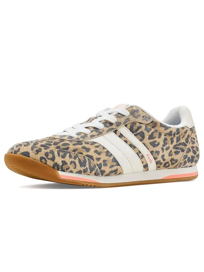 Кроссовки кожаные Keds Revival Lace-Up, Leopard Suede