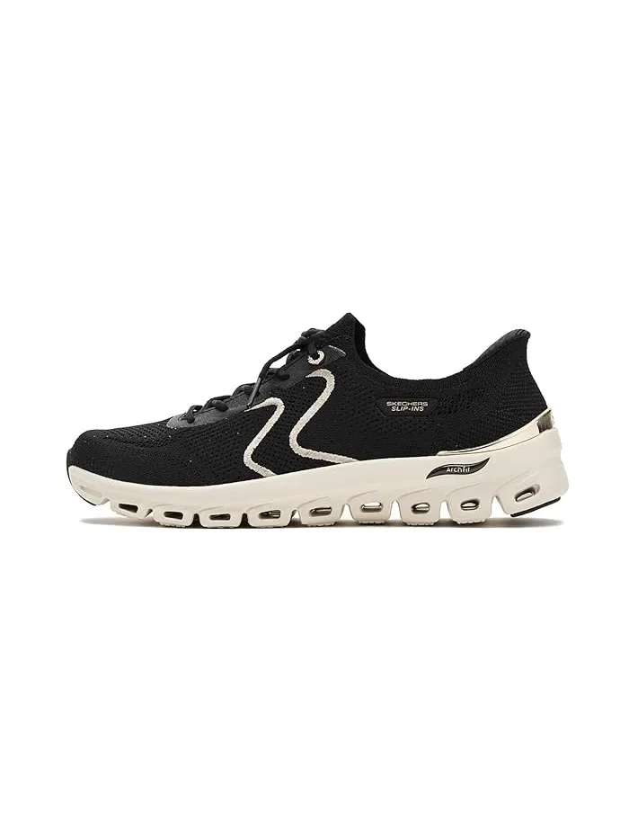 Кроссовки с пайетками Martha Stewart Arch Fit Glide Step Elevate SKECHERS — изображение 4 из 4, черный золотистый