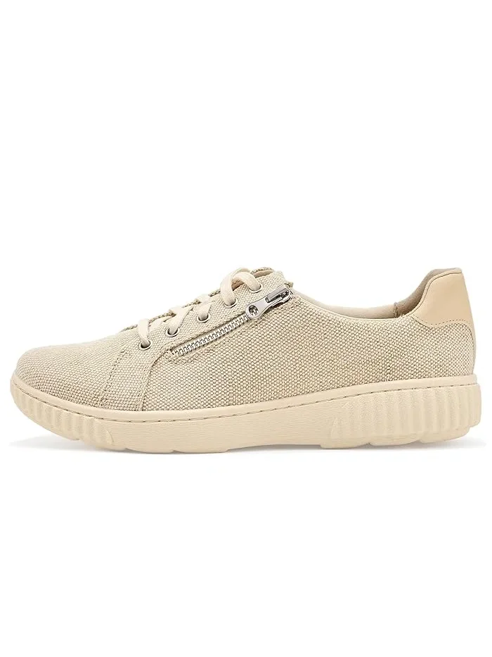 Кроссовки на шнуровке Caroline Echo Clarks, Natural Textile — изображение 4 из 4, прозрачный