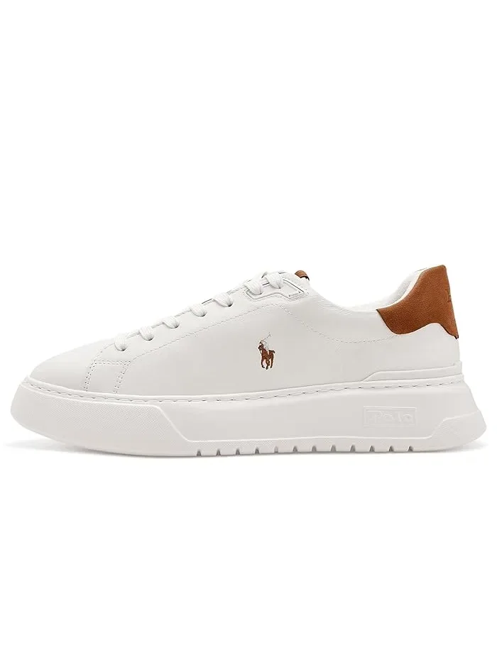 Кроссовки кожаные RLite Court Polo Ralph Lauren — изображение 4 из 4, белый/бежевый