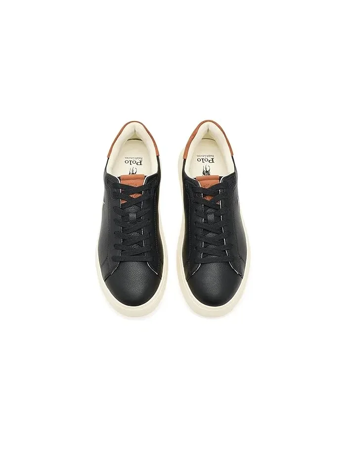 Кроссовки кожаные RLite Court Polo Ralph Lauren — изображение 2 из 4, черный/бежевый