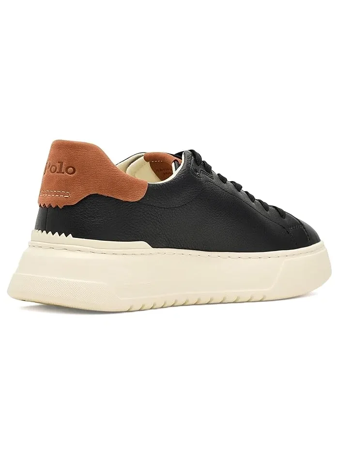 Кроссовки кожаные RLite Court Polo Ralph Lauren — изображение 3 из 4, черный/бежевый