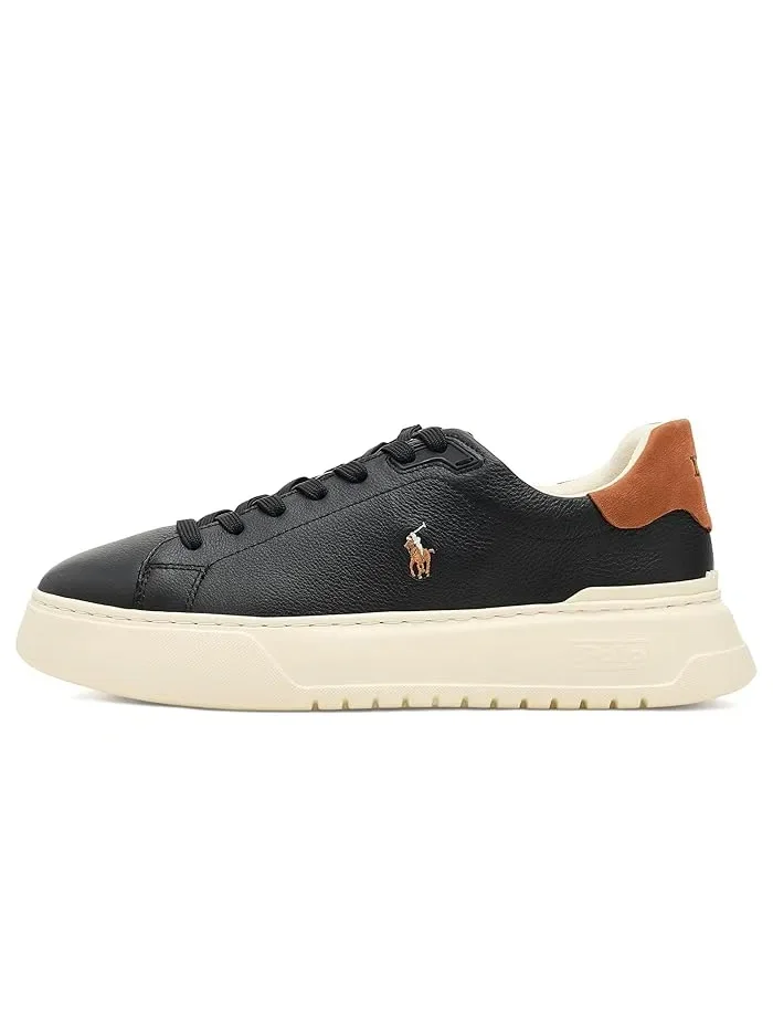 Кроссовки кожаные RLite Court Polo Ralph Lauren — изображение 4 из 4, черный/бежевый