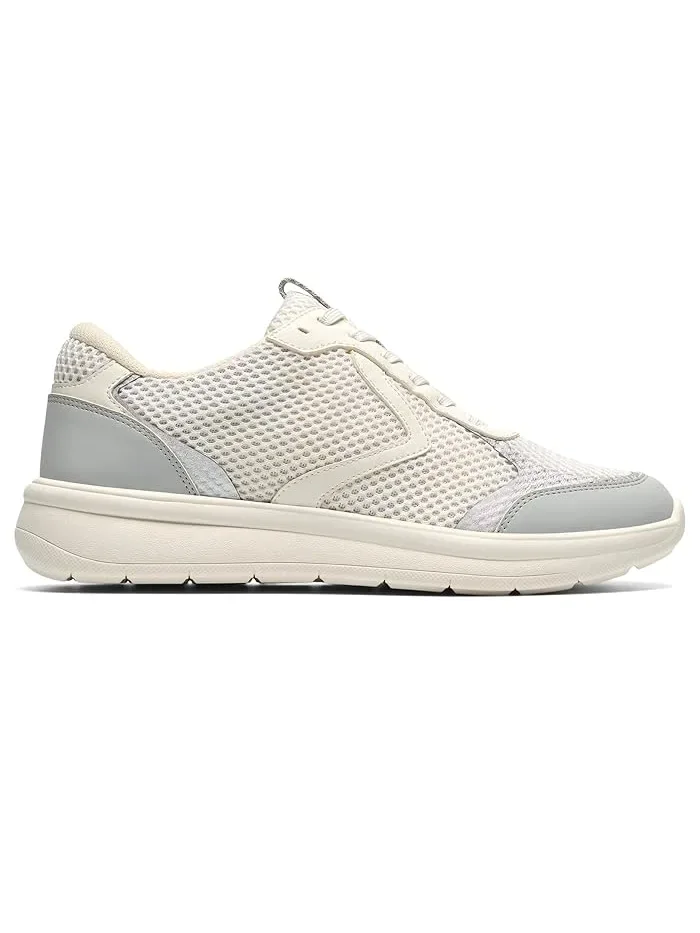 Кроссовки женские Clarks Ezrinn Tie — изображение 3 из 4, белый/серый