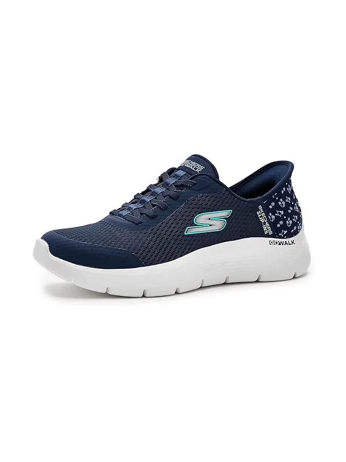 Кроссовки с принтом Go Walk Flex Lily Rose SKECHERS Performance — изображение 1 из 4, темно-синий