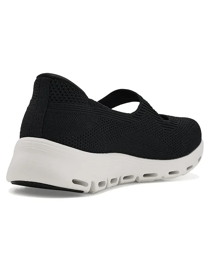 Кроссовки Mary Jane SKECHERS Hands Free Slip-ins — изображение 3 из 4, черный/белый