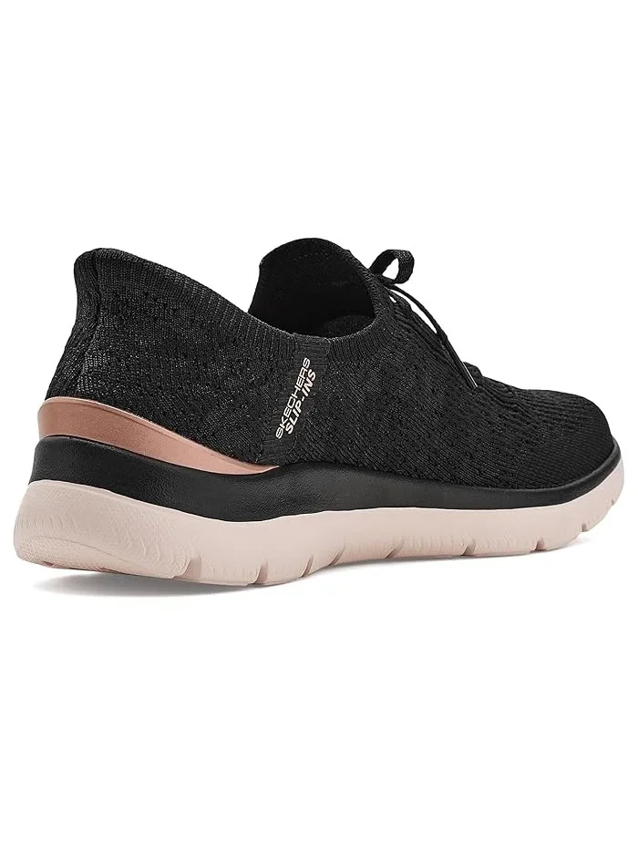 Кроссовки с цветочным орнаментом Martha Stewart Summits Floral Dreams SKECHERS — изображение 3 из 4, черный