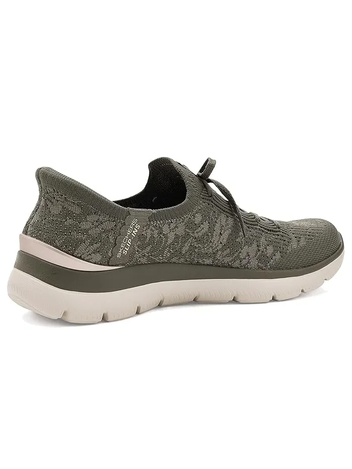Кроссовки с цветочным мотивом Martha Stewart Summits SKECHERS — изображение 3 из 4, оливковый