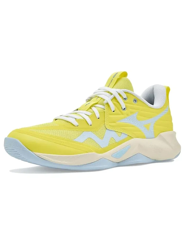 Кроссовки для волейбола Wave Momentum 4 Pro Mizuno — изображение 1 из 4, желтый/синий