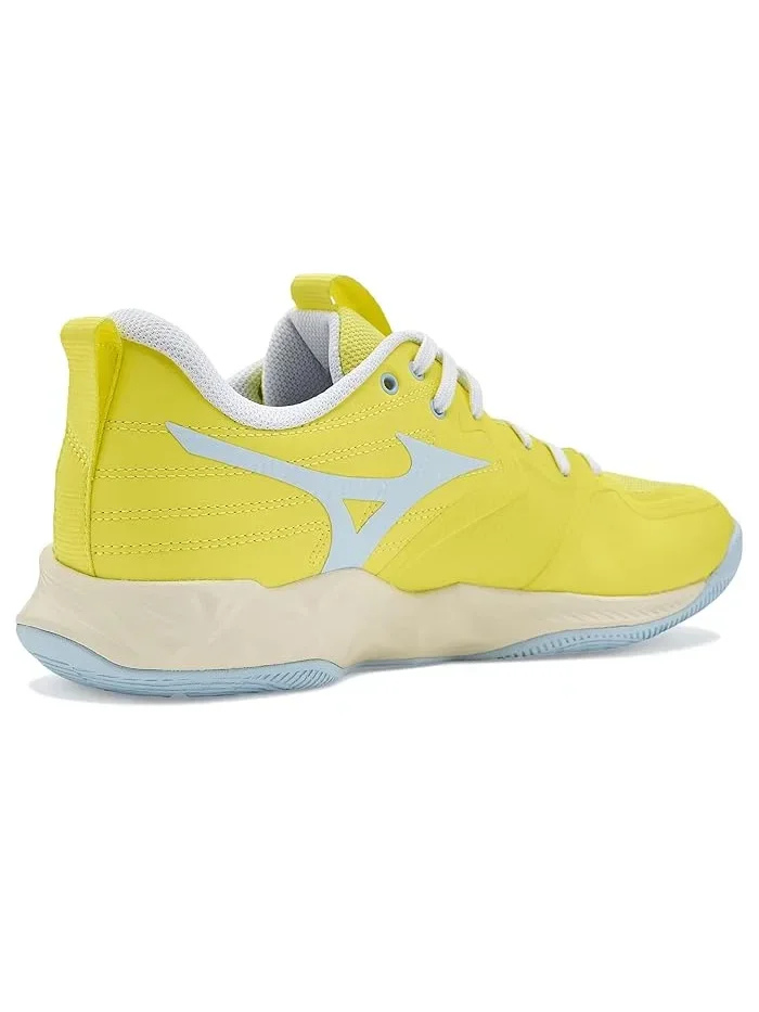 Кроссовки для волейбола Wave Momentum 4 Pro Mizuno — изображение 3 из 4, желтый/синий